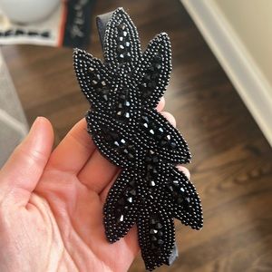 Black sequined stretchy headband
